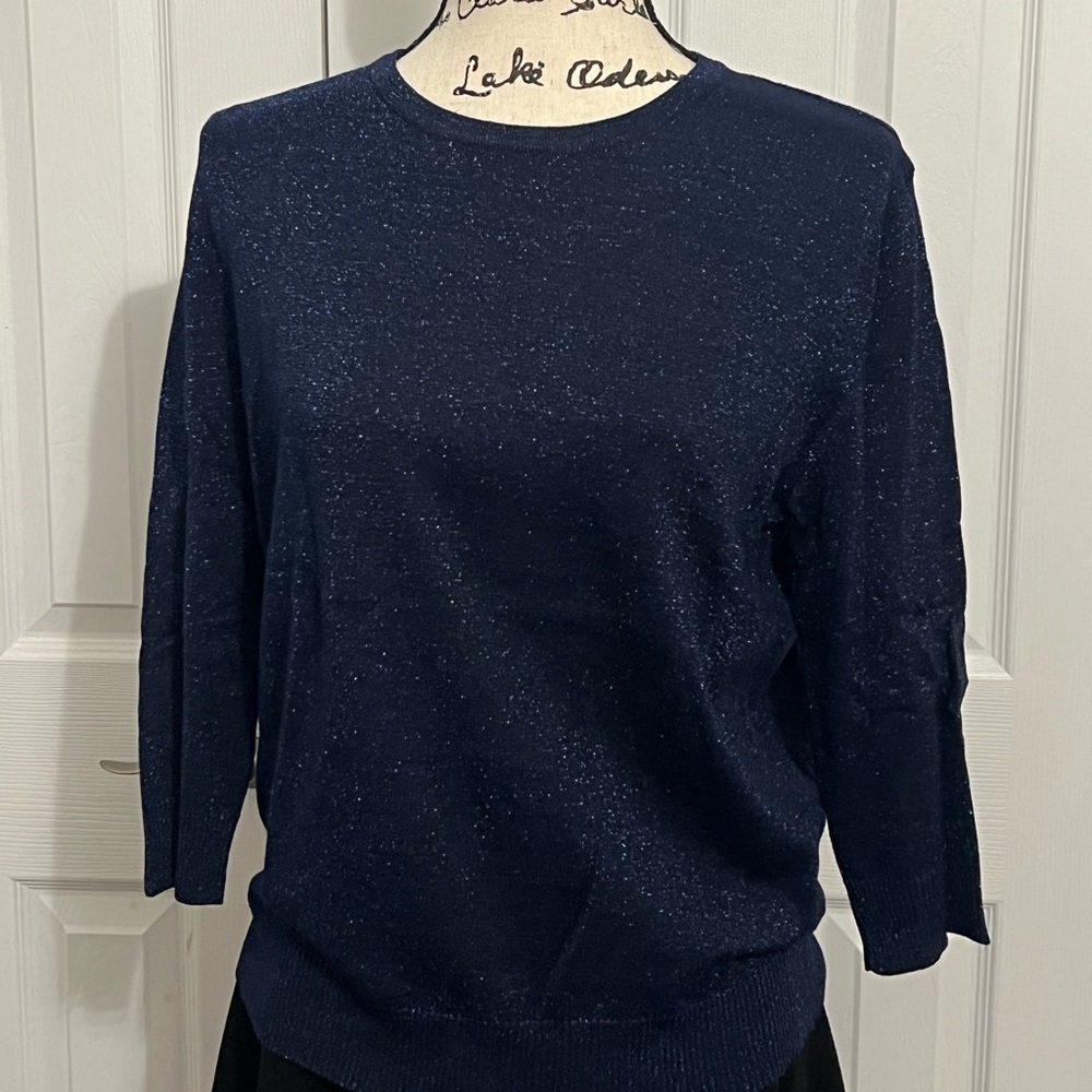 Navy shimmer sparkle thin sweater